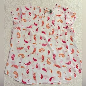 NWT Orange paisley blouse